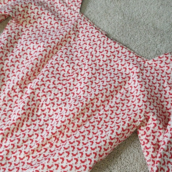 Vintage rooster print homemade cotton dress - Picture 2 of 5